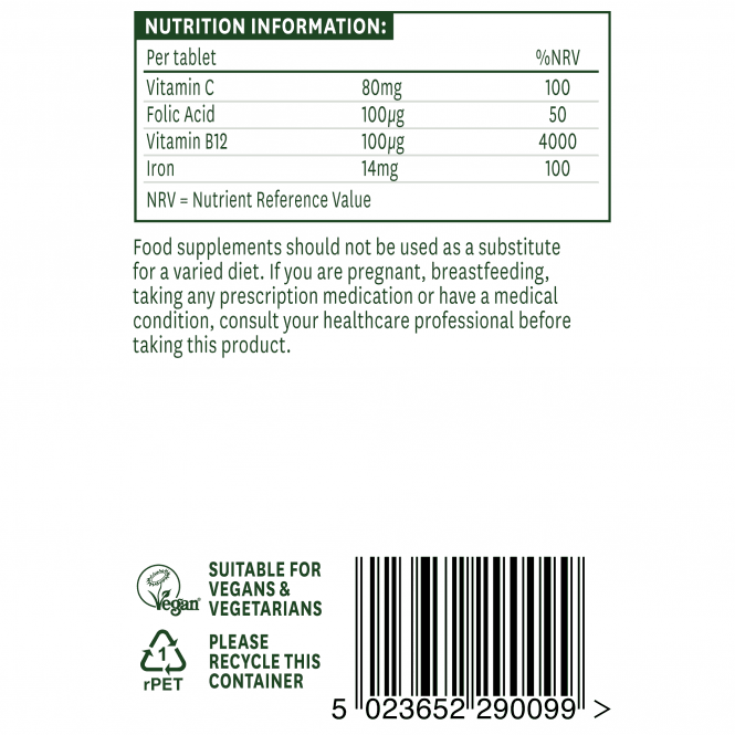 Нежно желязо формула (Iron Bisglycinate) 14мг 90 таблетки NaturesAid  Natures Aid - Nutra Best Bulgaria