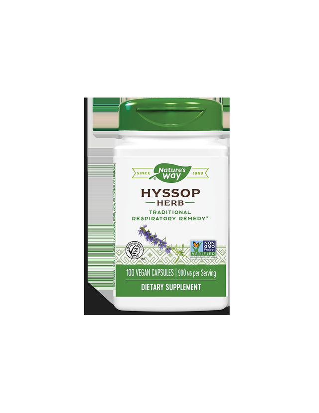 При респираторни инфекции, кашлица и храчки - Исоп, 450 mg, 100 капсули Nature’s Way  Nature’s Way - Nutra Best Bulgaria