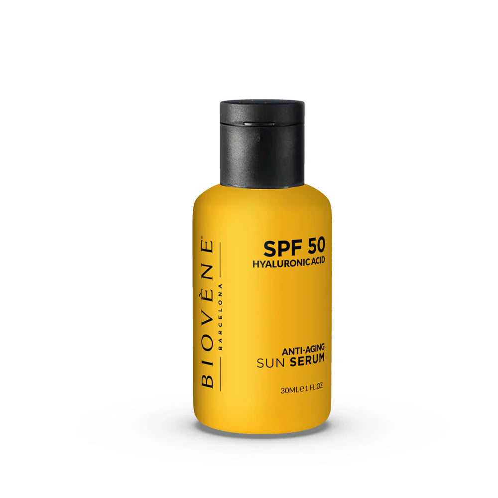 Слънцезащитен крем за лице SPF 50 с хиалуронова киселина против стареене - 30 мл  Biovène Barcelona - Nutra Best Bulgaria