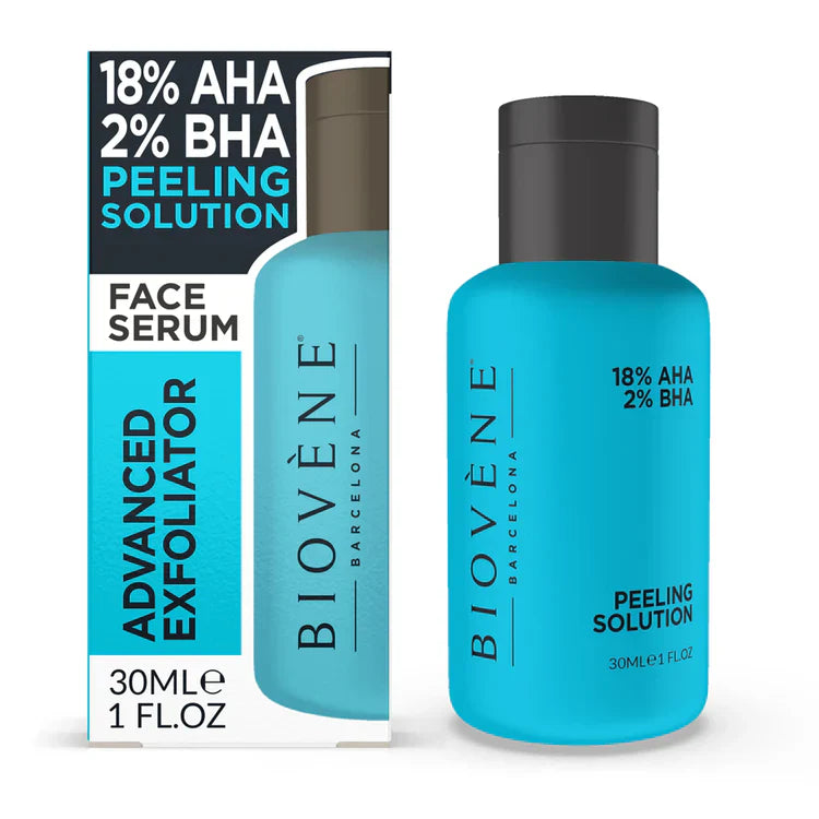 Пилинг разтвор AHA + BHA за дълбоко почистване и обновяване на кожата 30 мл  Biovène Barcelona - Nutra Best Bulgaria