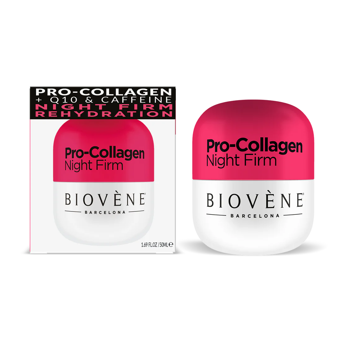 PRO-COLLAGEN Нощен крем с колаген за възстановяване и изглаждане - 50 мл  Biovène Barcelona - Nutra Best Bulgaria