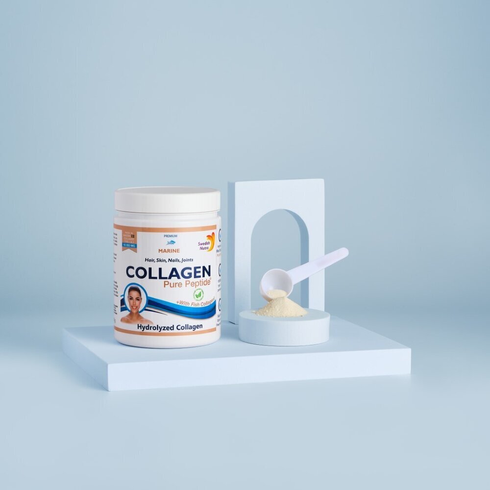 Рибен колаген на прах 10000 мг Pure Peptide 300 г  Swedish Nutra - Nutra Best Bulgaria