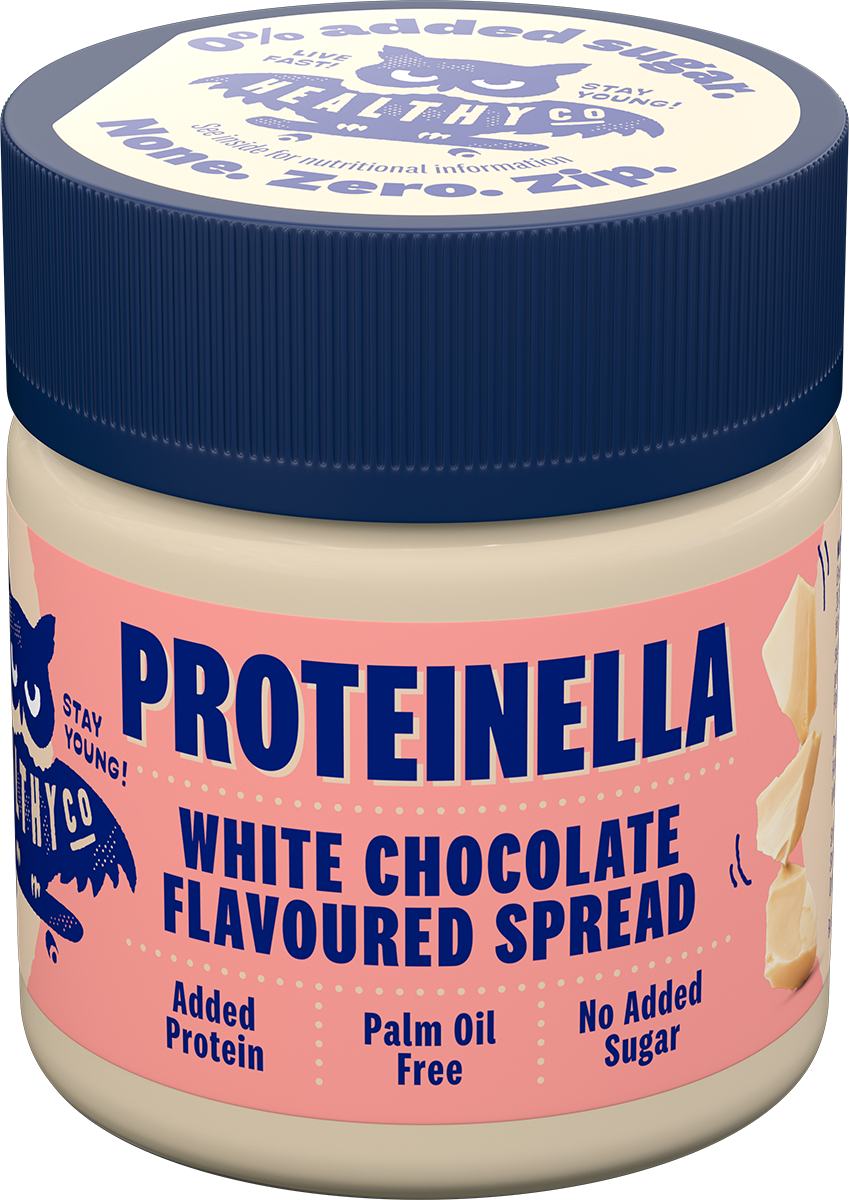 Proteinella Бял Шоколад 200 гр. - течен бял шоколад без добавена захар и без палмово олио  HealthyCo - Nutra Best Bulgaria