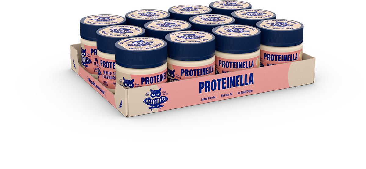 Proteinella Бял Шоколад 200 гр. - течен бял шоколад без добавена захар и без палмово олио  HealthyCo - Nutra Best Bulgaria
