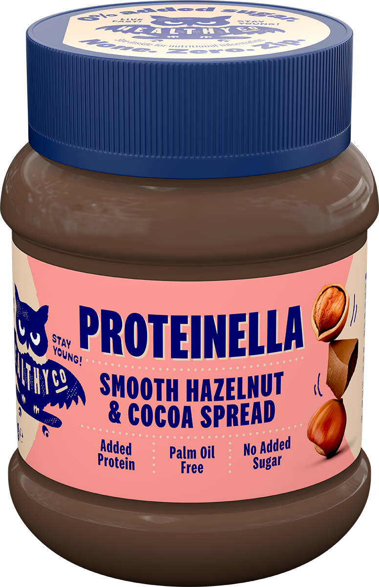Proteinella Лешник и какао 400 гр. - течен шоколад без добавена захар и без палмово олио  HealthyCo - Nutra Best Bulgaria
