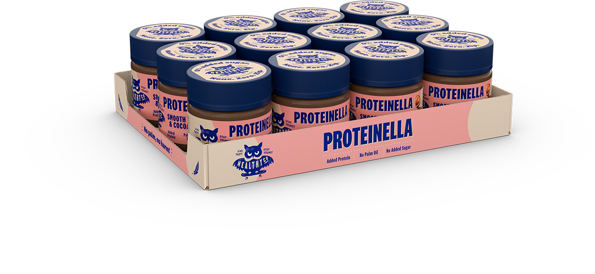 Proteinella Лешник и какао 200 гр. - течен шоколад без добавена захар и без палмово олио  HealthyCo - Nutra Best Bulgaria