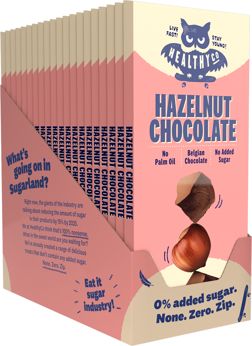 HealthyCo шоколад с лешници 100 грама - без добавена захар и без палмово масло  HealthyCo - Nutra Best Bulgaria