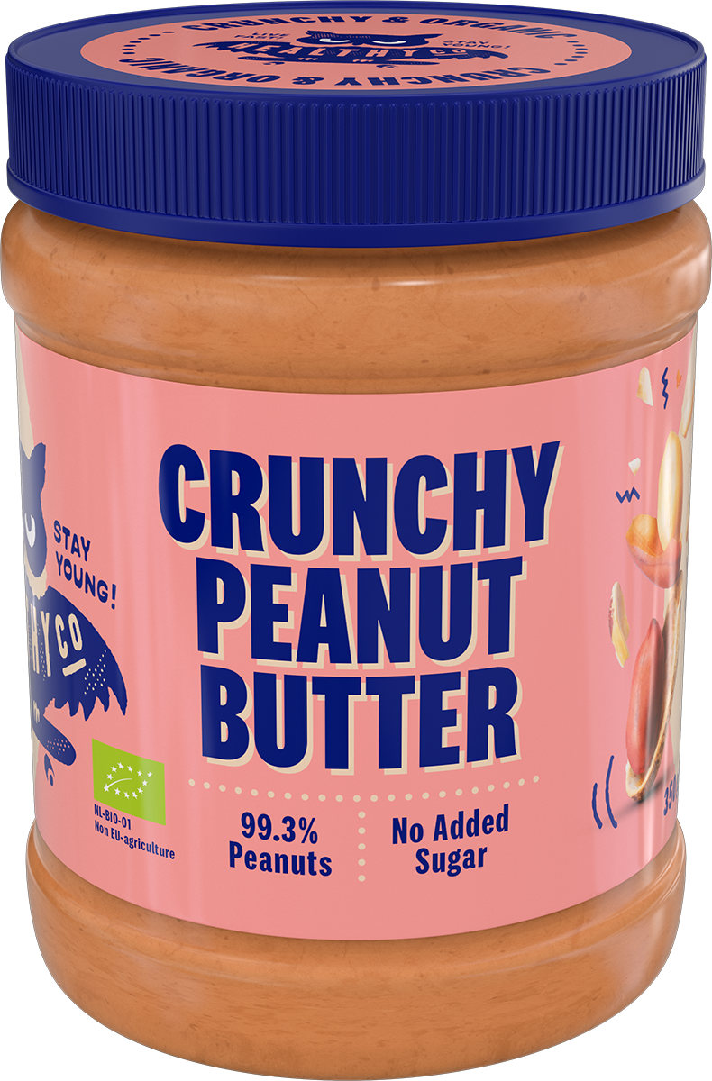 ЕКО фъстъчено масло crunchy (хрупкаво) 350гр (100% БИО)  HealthyCo - Nutra Best Bulgaria