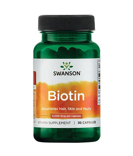 Biotin 5000 mcg - 30 капсули  Swanson - Nutra Best Bulgaria