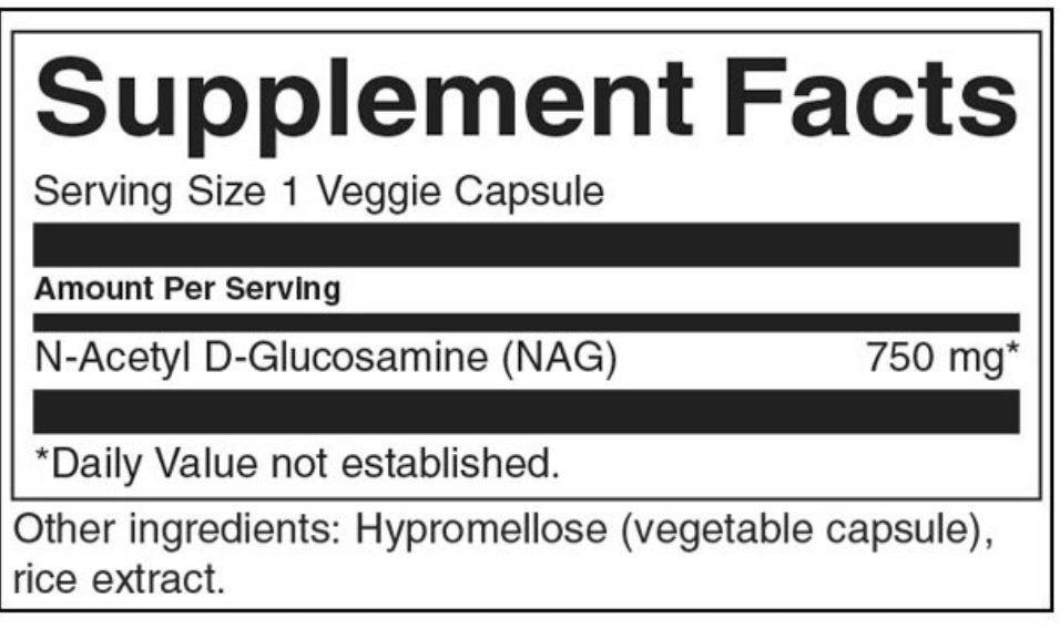 N-Acetyl D-Glucosamine (N-A-G) 750 mg - 60 капсули  Swanson - Nutra Best Bulgaria