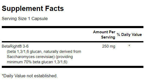 BetaRight Beta Glucans 250 mg - 60 капсули  Swanson - Nutra Best Bulgaria