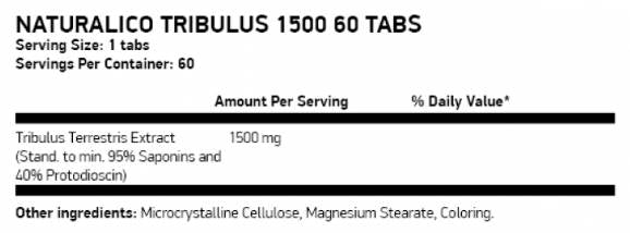 Tribulus 1500 - 60 Таблетки  Naturalico - Nutra Best Bulgaria