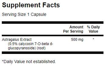 Astragalus 500 mg - 120 капсули  Swanson - Nutra Best Bulgaria