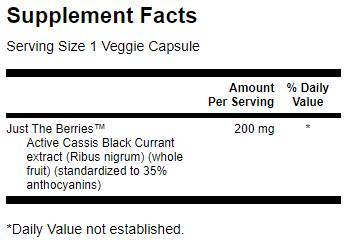 Black Currant Extract (Cassis) 30 капсули  Swanson - Nutra Best Bulgaria