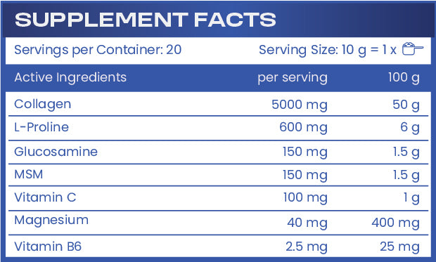 COLLAGEN FLEX STRAWBERRY - 200 g  HS LABS - Nutra Best Bulgaria