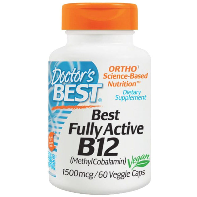 BEST Fully Active B12 / Methylcobalamin 1500 mcg - 60 капсули  Doctor’s Best - Nutra Best Bulgaria