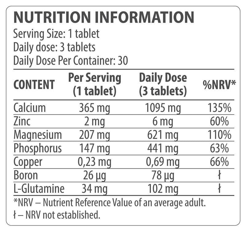 Ca Mg Zn | Calcium + Magnesium + Zinc Formula - 90 Таблетки  Dorian Yates Nutrition - Nutra Best Bulgaria