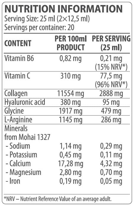 Collagen Liquid | with Hyaluronic Acid & Vitamin C - 500 мл  Dorian Yates Nutrition - Nutra Best Bulgaria