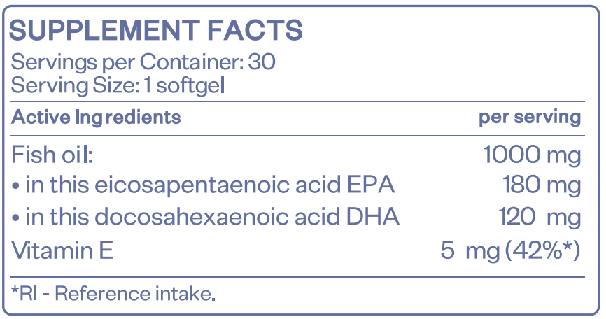 OMEGA 3 - 30 softgels  HS LABS - Nutra Best Bulgaria