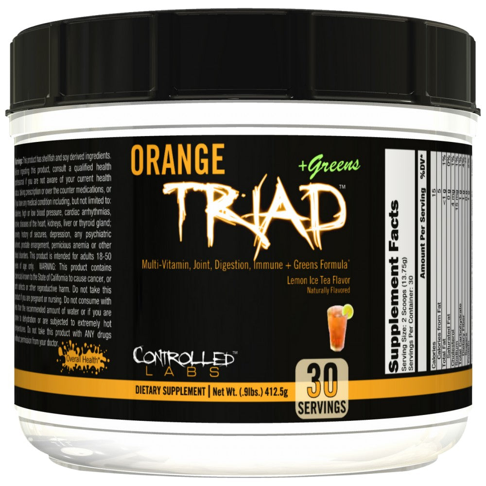 Orange TRIAD + Greens Powder - 412 грама  Controlled Labs - Nutra Best Bulgaria