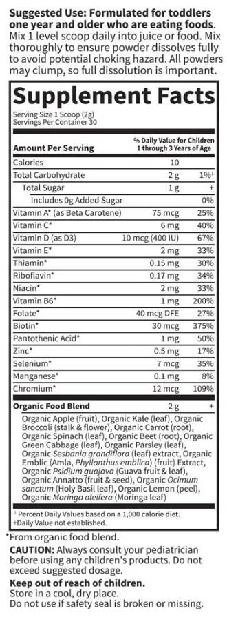 Kids Multivitamin Powder | Essential Vitamins for Toddlers & Kids - 60 грама  Garden Of Life - Nutra Best Bulgaria