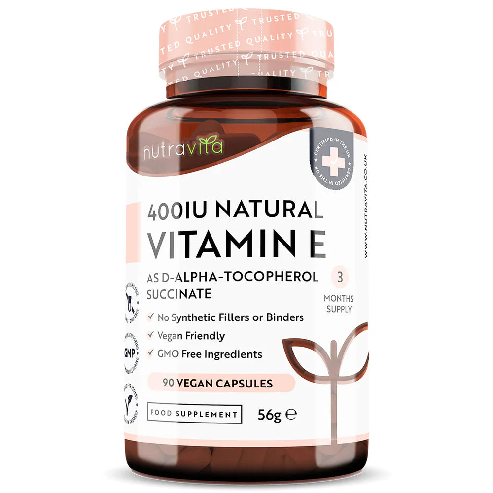 Natural Vitamin E 400IU 90 Vcaps  Nutravita - Nutra Best Bulgaria