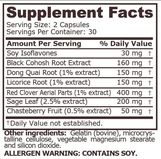 WOMEN'S SUPPORT - 60 Capsules  Pure Nutrition - Nutra Best Bulgaria