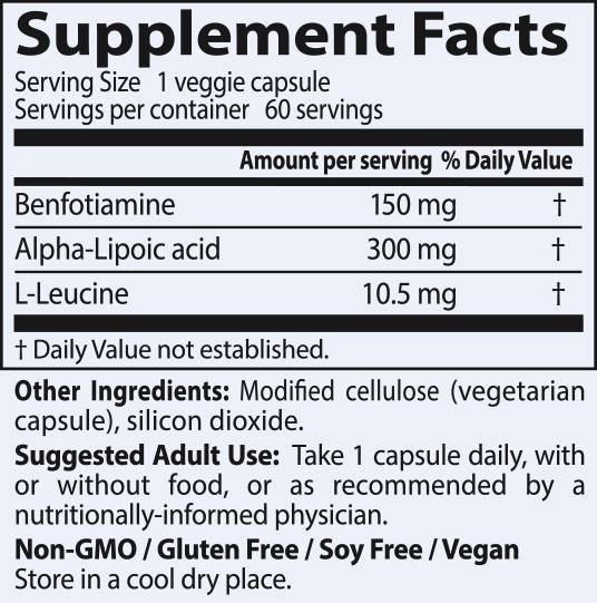 BEST Benfotiamine 150 mg + Alpha Lipoic Acid 300 mg - 60 капсули  Doctor’s Best - Nutra Best Bulgaria