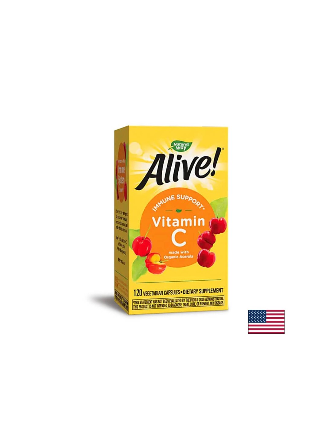Alive! Vitamin C / Алайв! Витамин С (oт ацерола органик), 120 капсули Nature’s Way  Alive - Nutra Best Bulgaria
