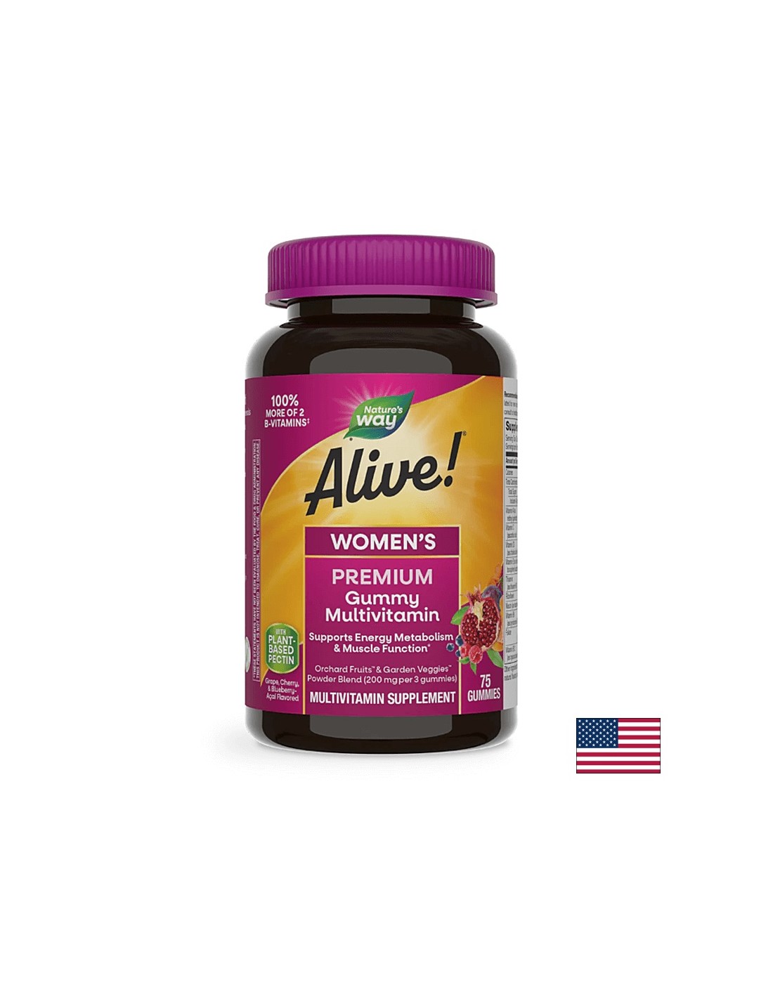 Alive! Women's Gummy Vitamins - 75 Дъвчащи таблетки  Alive - Nutra Best Bulgaria