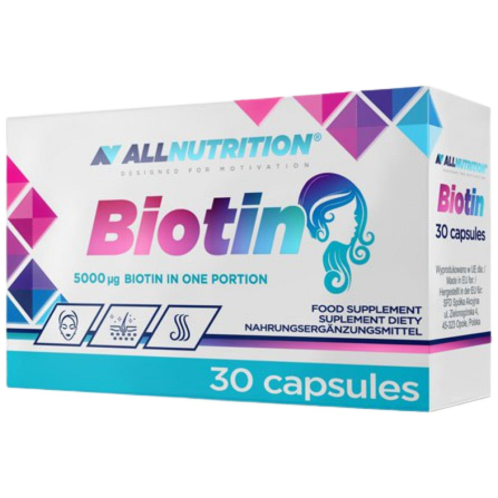 Biotin 5000 mcg - 30 капсули  AllNutrition - Nutra Best Bulgaria