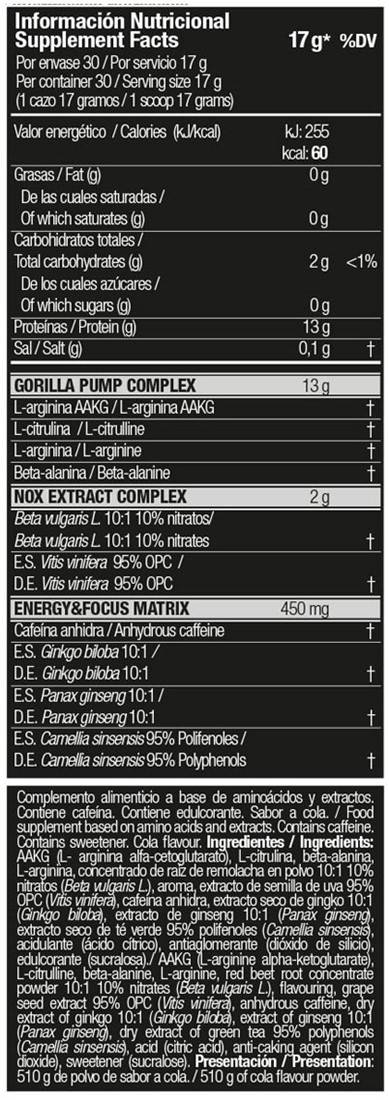 Moonstruck 2.0 | Gorilla Pump Complex - 510 грама  Zoomad Labs - Nutra Best Bulgaria