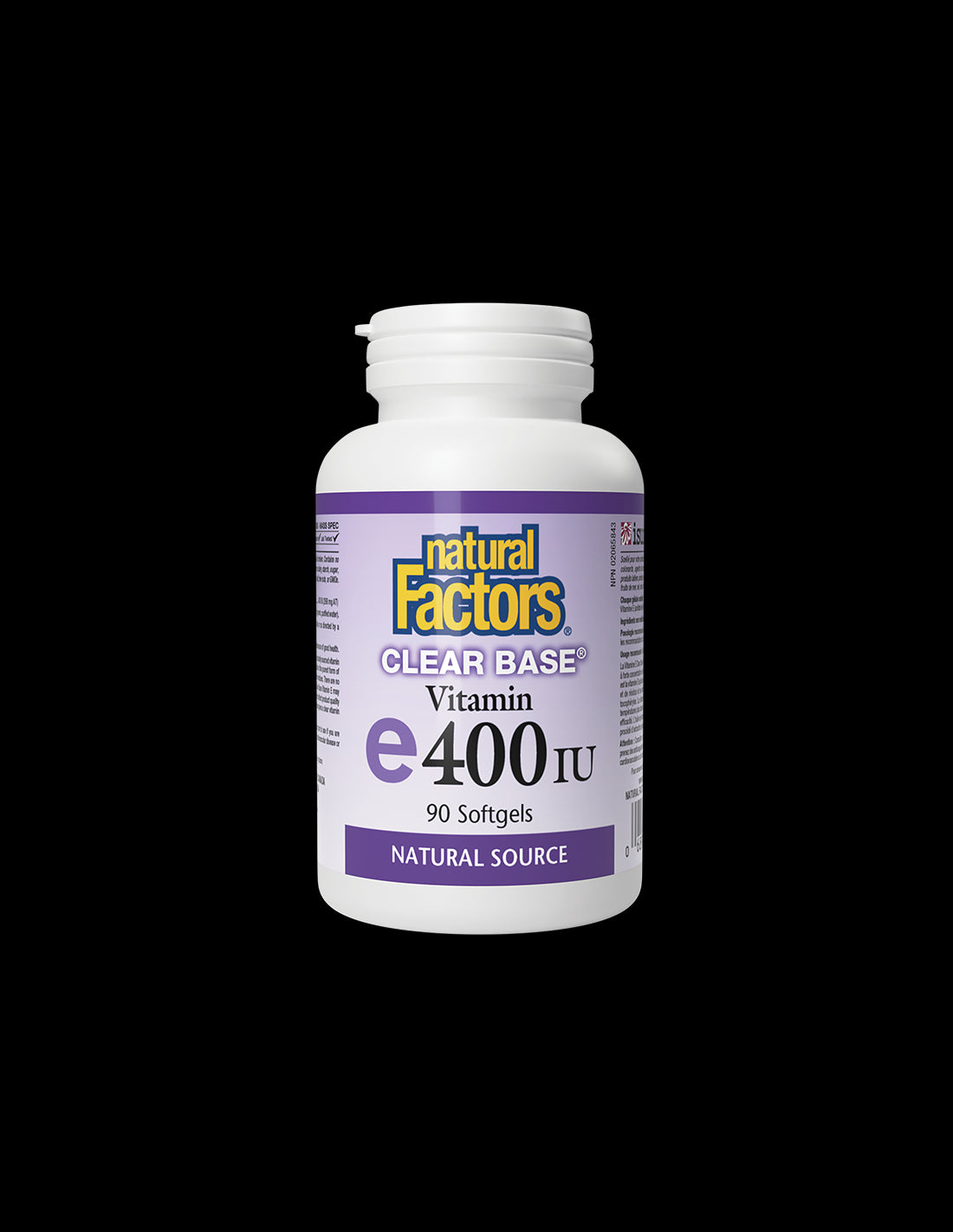 Clear Base Vitamin E 400 IU - 90 Гел капсули  Natural Factors - Nutra Best Bulgaria