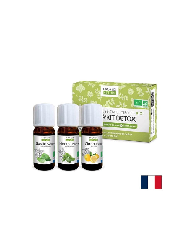 Арома сет Детокс с 3 вида етерични масла, БИО, 3 флакона  Propos Nature - Nutra Best Bulgaria