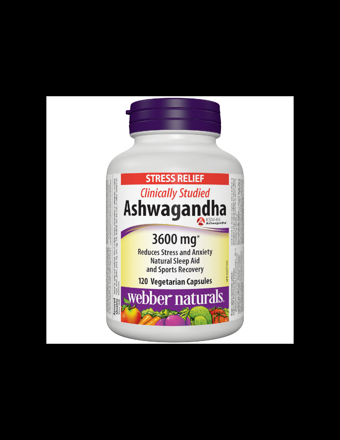 Ashwaganda / Ашваганда 300 mg x 120 капсули  Webber Naturals - Nutra Best Bulgaria