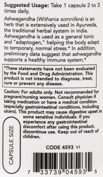 Ashwagandha Extract 450 mg - 90 капсули  NOW Foods - Nutra Best Bulgaria