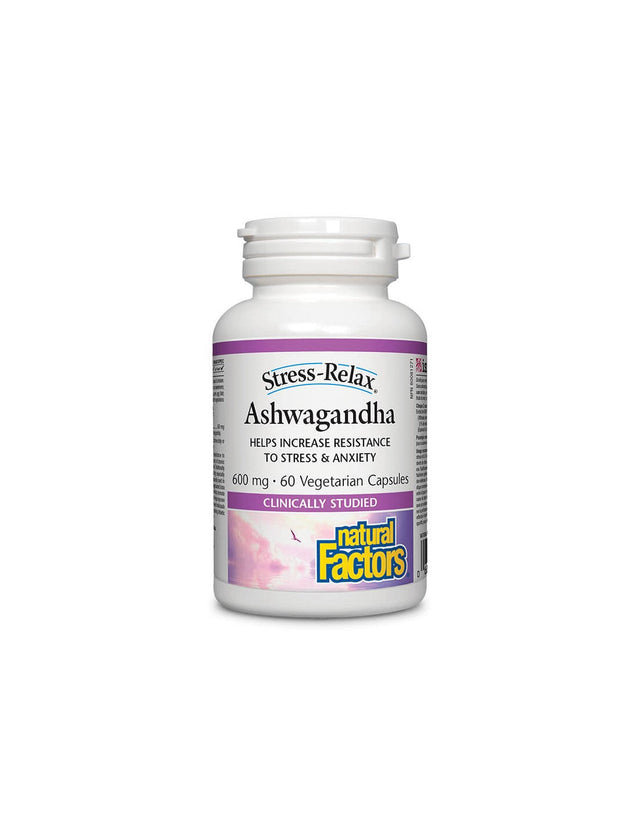 Ashwagandha Stress-Relax / Ашваганда, 60 капсули Natural Factors  Natural Factors - Nutra Best Bulgaria