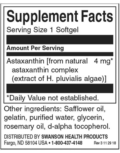 Astaxanthin 4 mg - 60 Гел капсули  NOW Foods - Nutra Best Bulgaria