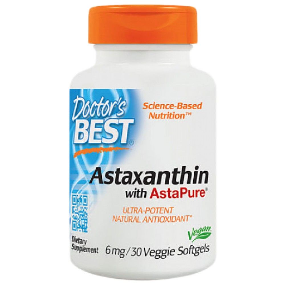 BEST Astaxanthin 6 mg - 30 Гел капсули  Doctor’s Best - Nutra Best Bulgaria