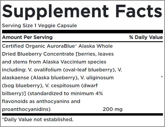AuroraBlue / Wild Alaska Blueberry Complex - 30 капсули  Swanson - Nutra Best Bulgaria