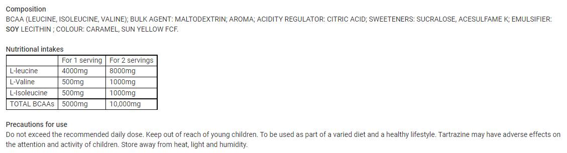 BCAA 8.1.1 Zero Powder - 500 грама  Eric Favre - Nutra Best Bulgaria