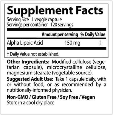 BEST Alpha Lipoic Acid 150 mg - 120 капсули  Doctor’s Best - Nutra Best Bulgaria