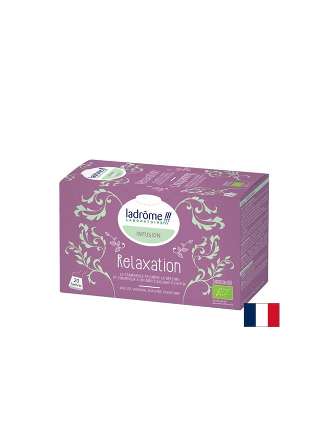 Билков чай за релакс и спокоен сън БИО, 20 филтърни пакетчета  Ladrome Laboratoire - Nutra Best Bulgaria