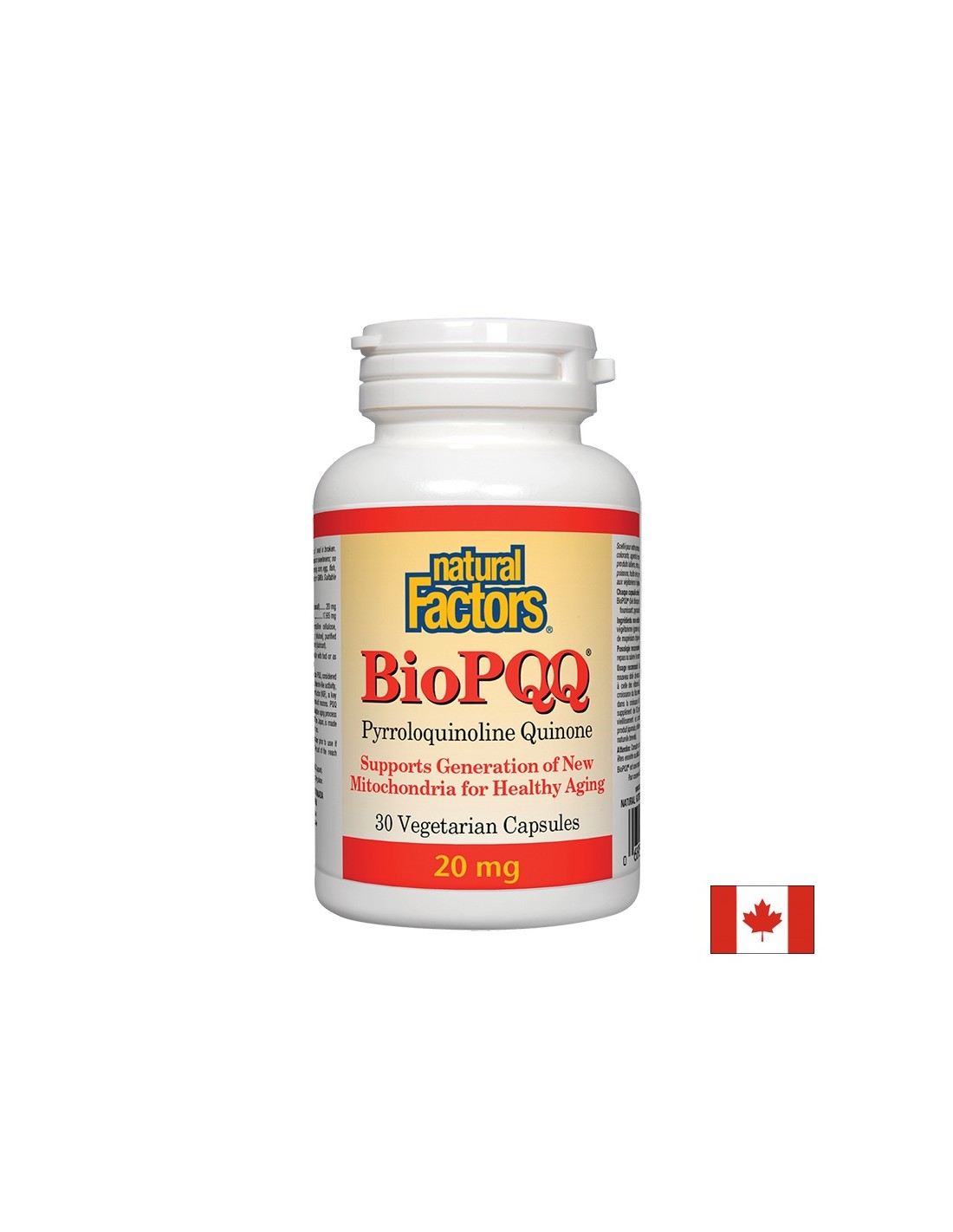 Bio PQQ 20 mg - 30 капсули  Natural Factors - Nutra Best Bulgaria