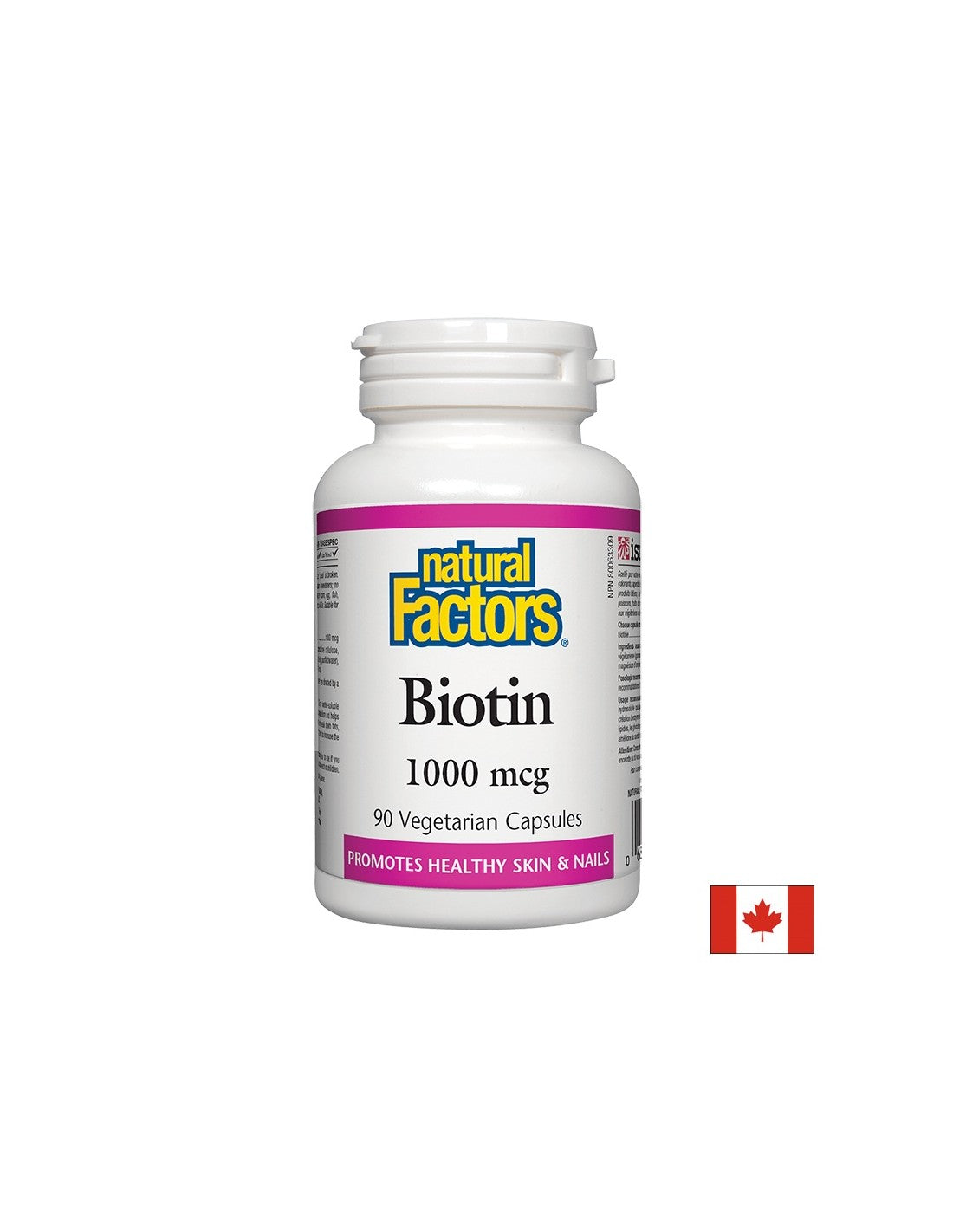 Biotin 1000 mcg - 90 капсули  Natural Factors - Nutra Best Bulgaria