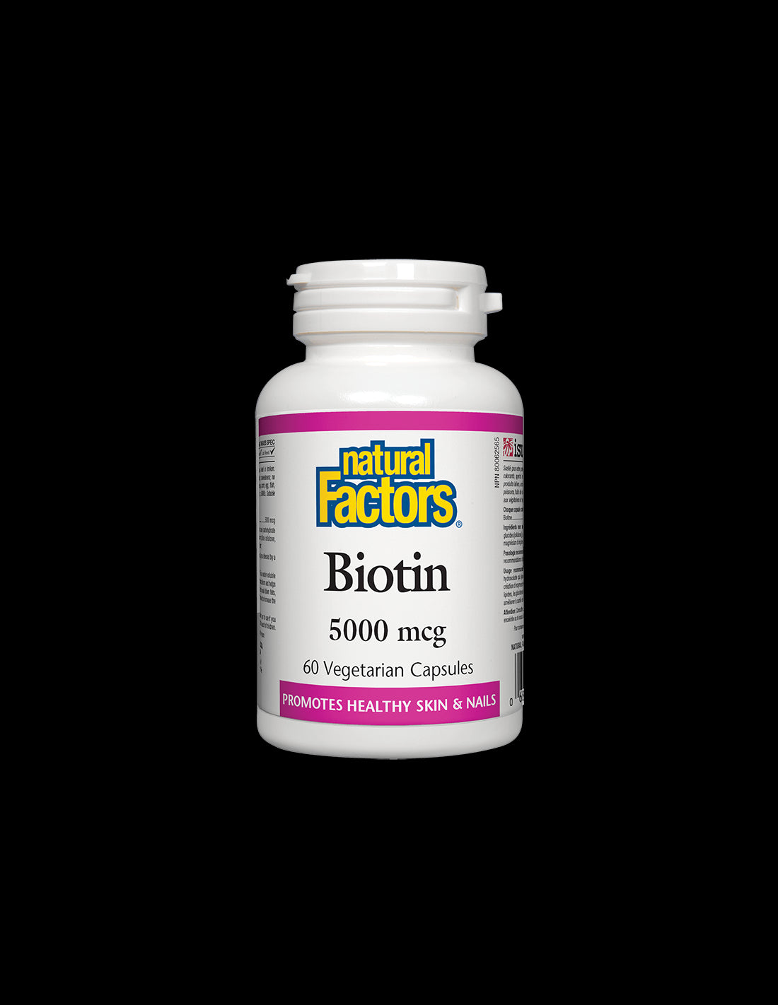 Biotin 5000 mcg - 60 капсули  Natural Factors - Nutra Best Bulgaria