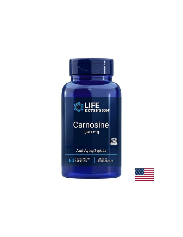 Carnosine/ Карнозин 500 mg х 60 капсули  Life Extension - Nutra Best Bulgaria