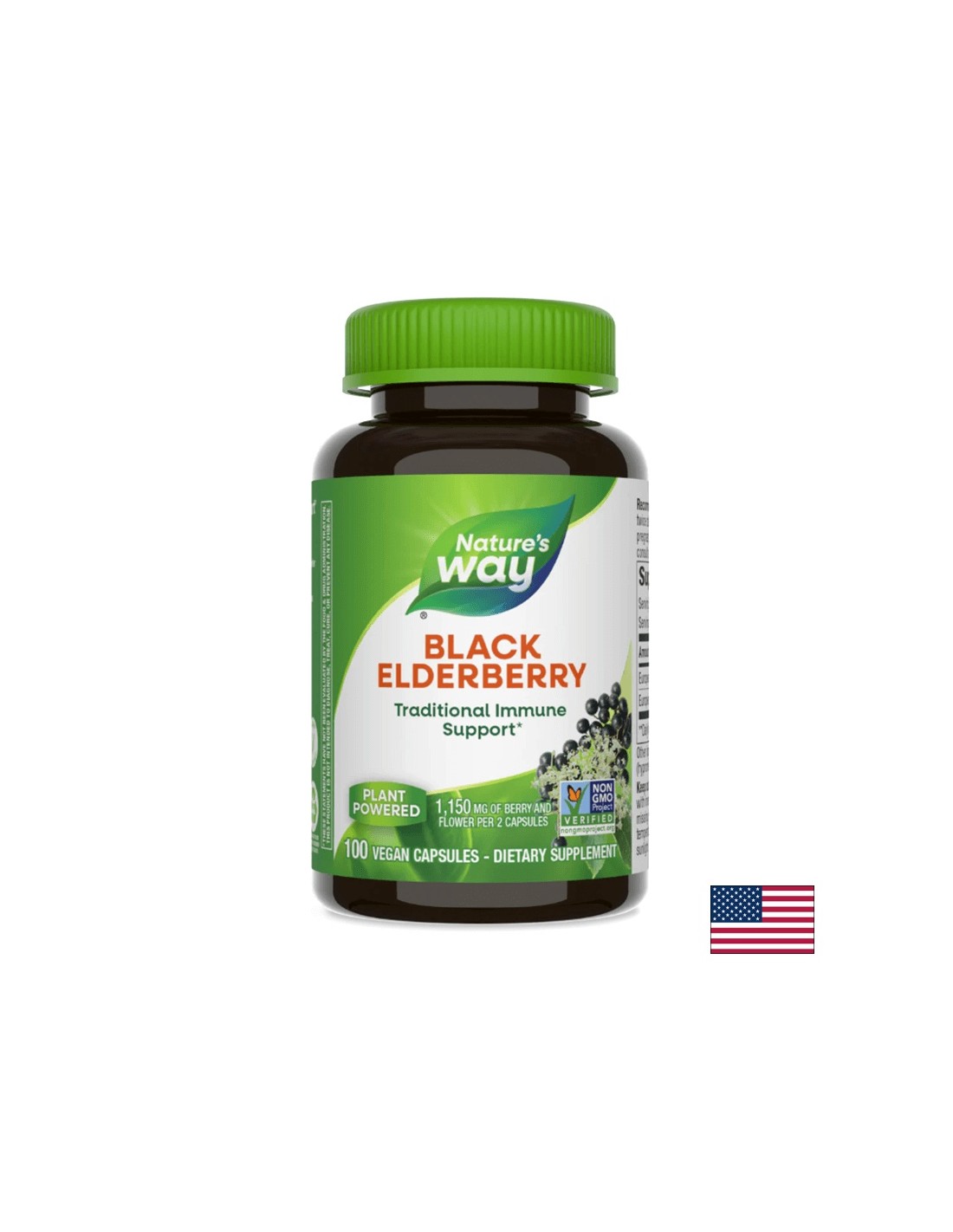Black Elderberry 575 mg - 100 капсули  Nature’s Way - Nutra Best Bulgaria
