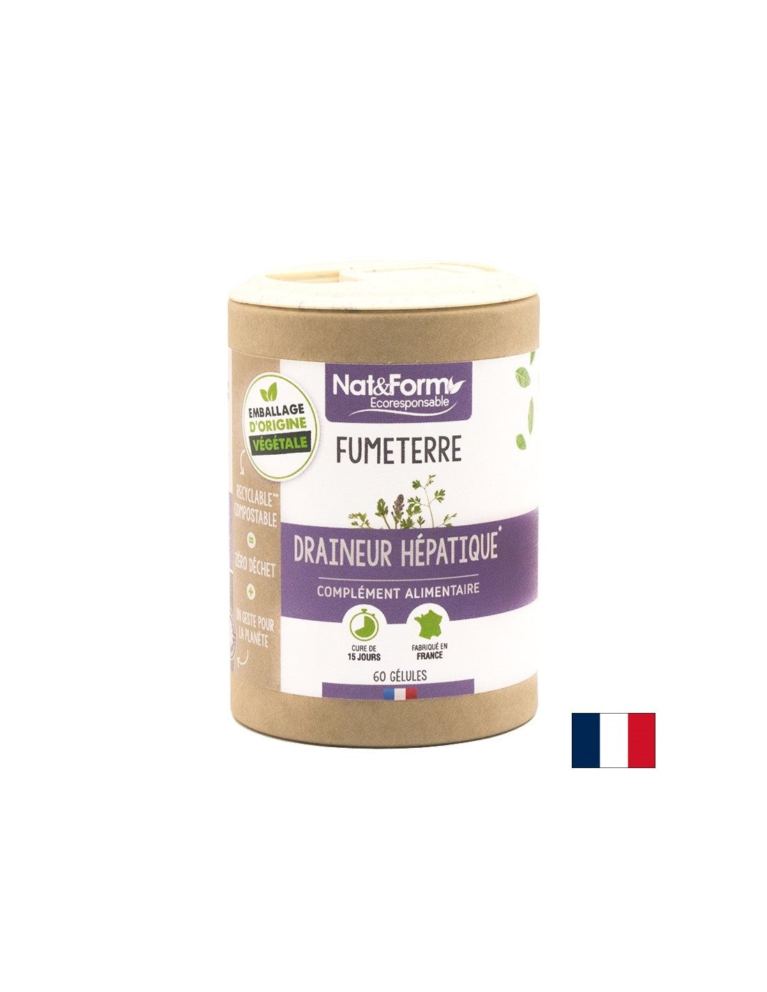 Черен дроб и жлъчка - Екстракт от лечебен Росопас, 60 капсули  Nat&Form - Nutra Best Bulgaria