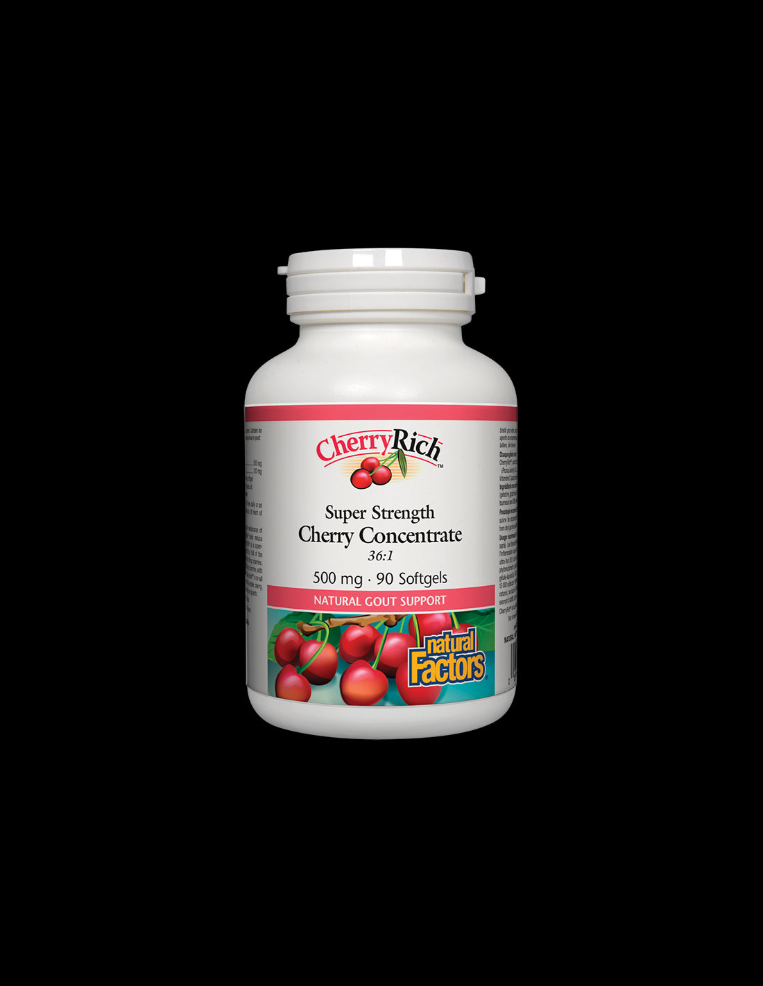 При подагра - Череша супер концентрат - CherryRich™ 500 mg, 90 софтгел капсули Natural Factors  Natural Factors - Nutra Best Bulgaria